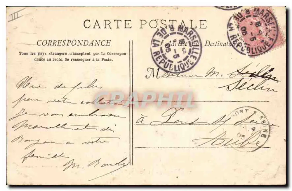 Marselha - O Cais do Sufre — editor E. Lacour, n°31 - Verso