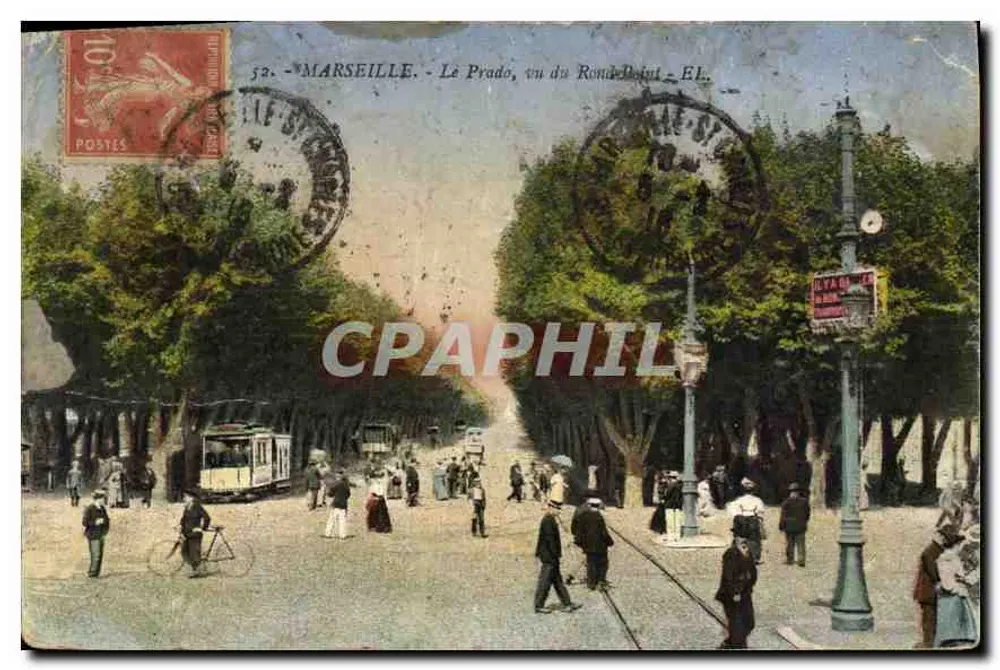Marseille - Le Prado, vu du rond-point - Éditeur EL. - Frente
