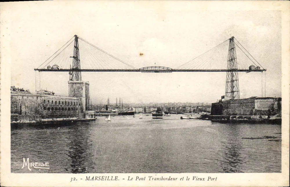 Marseille — Die Transbordeur-Brücke und der alte Hafen — Mireille, n°32 - Vorderseite