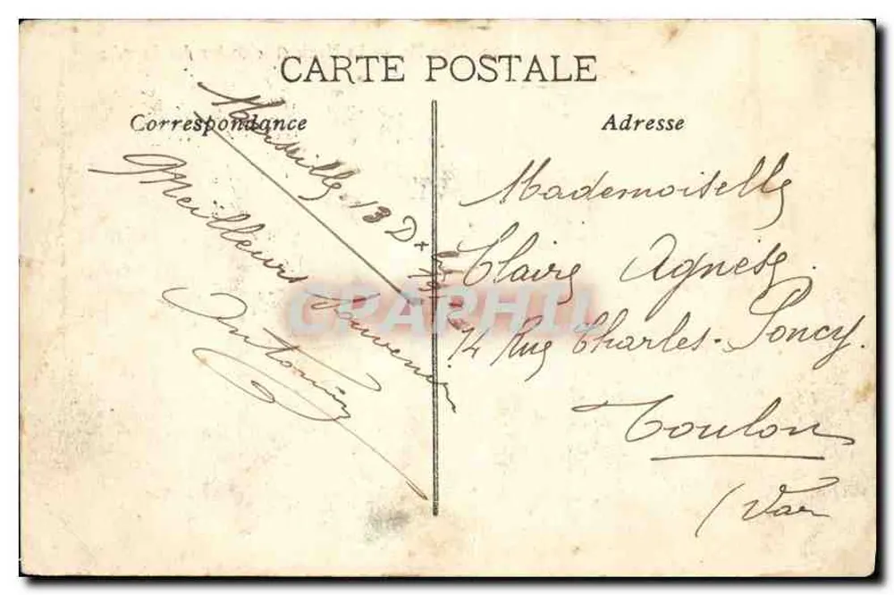 Marseille — Die Stadtverwaltung und der Turm der Accoules — Verlag/Drucker nicht sichtbar, Nr. 39 - Rückseite