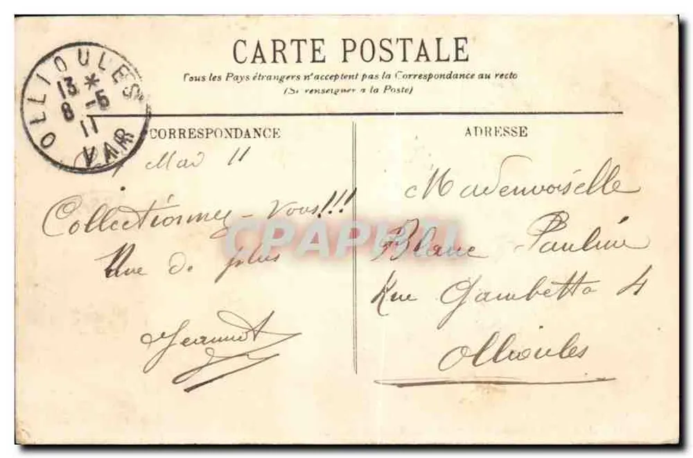 Marseille — Parc Borély — Bords du Lac — LL. — n° 219 - Verso