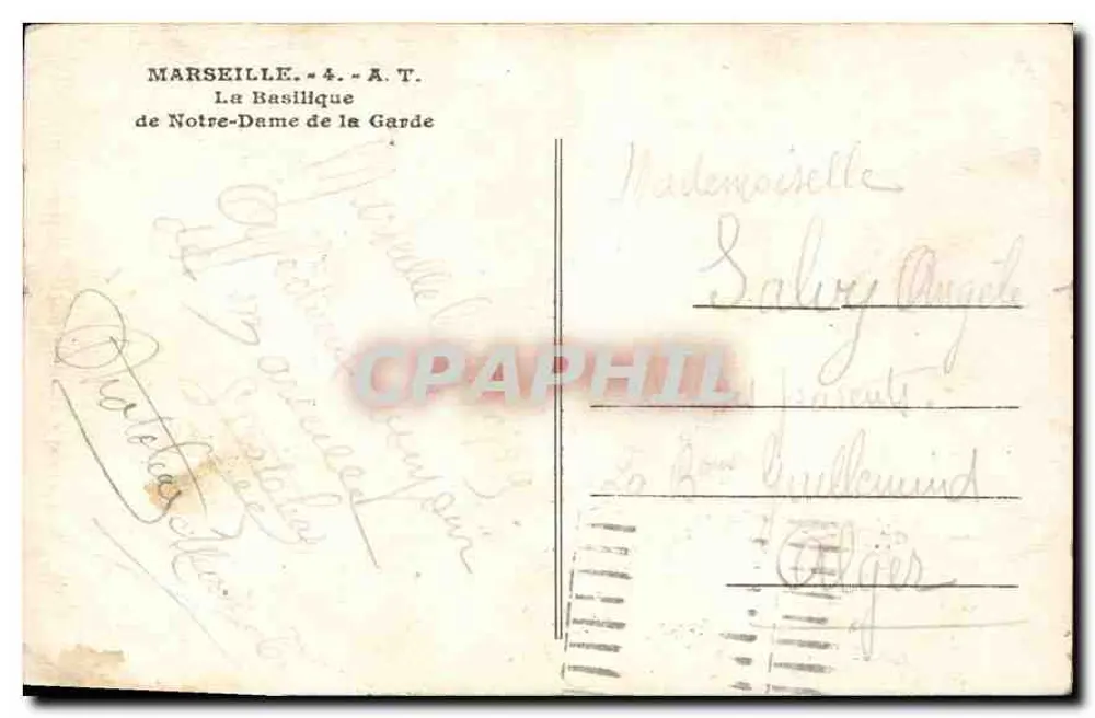 La Basilique de Notre-Dame de la Garde — Marseille — Verlag A.T. - Rückseite