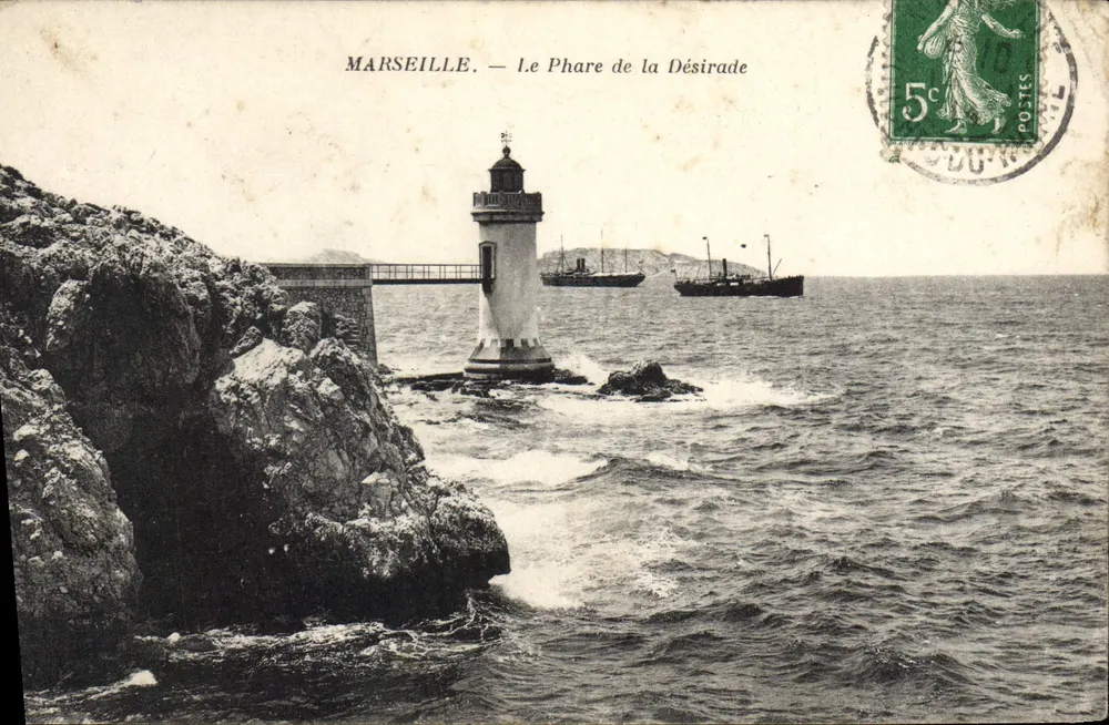 Marselha — Farol da Désirade — Editor não identificado, número de série não visível - Frente