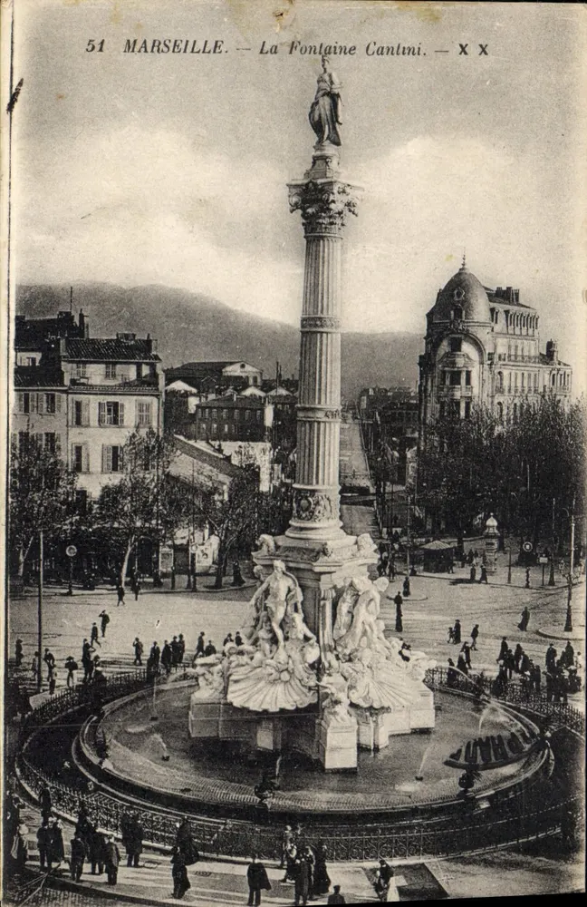 Marsiglia — La Fontaine Cantini — editore X X - Recto