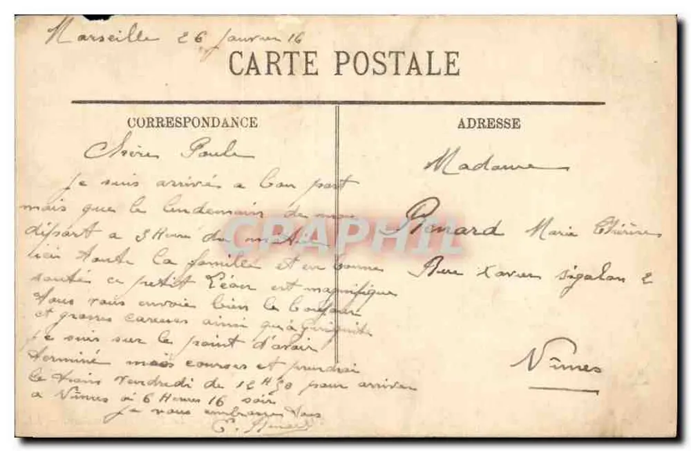 Marselha — O Ponte Transbordeur — LL. n° 205 - Verso