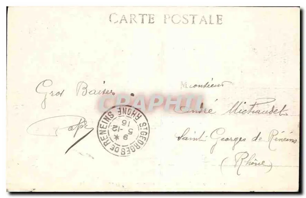 MARSEILLE — Courrier sortant de la Johette — I.P. n°25 - Verso