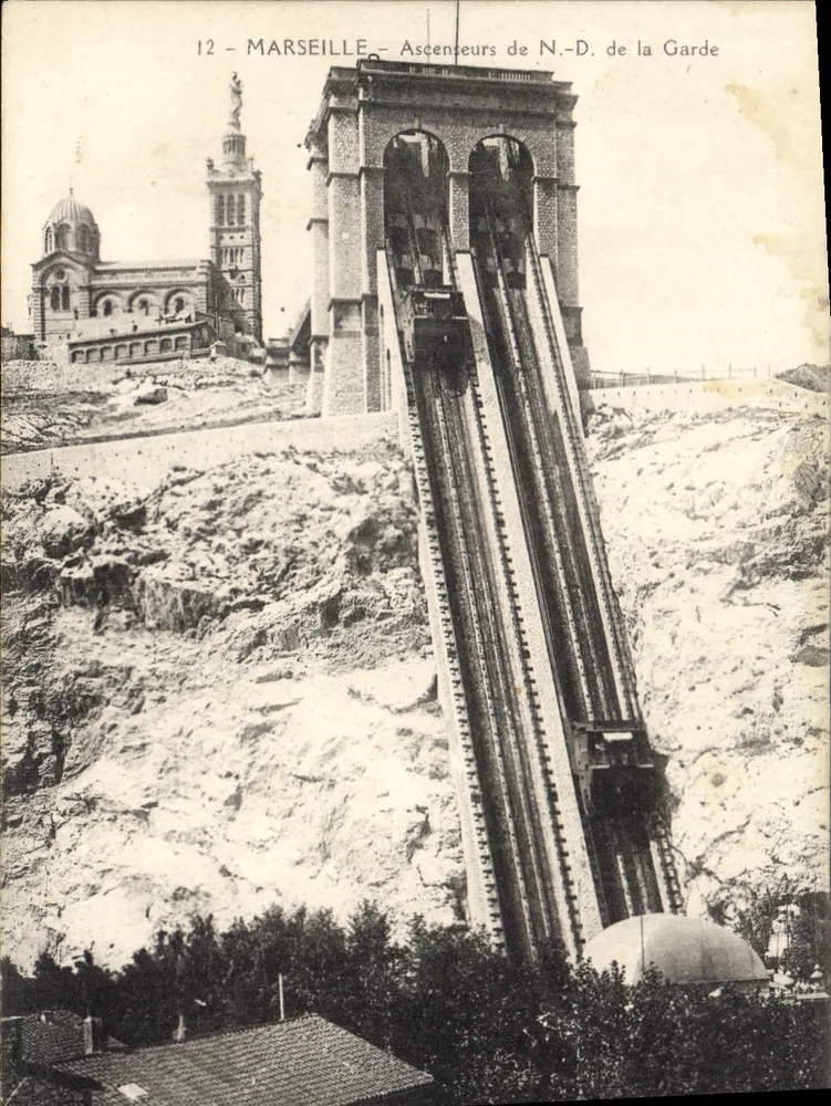 Marsella — Ascensores de N.-D. de la Garde — n°12 - Anverso