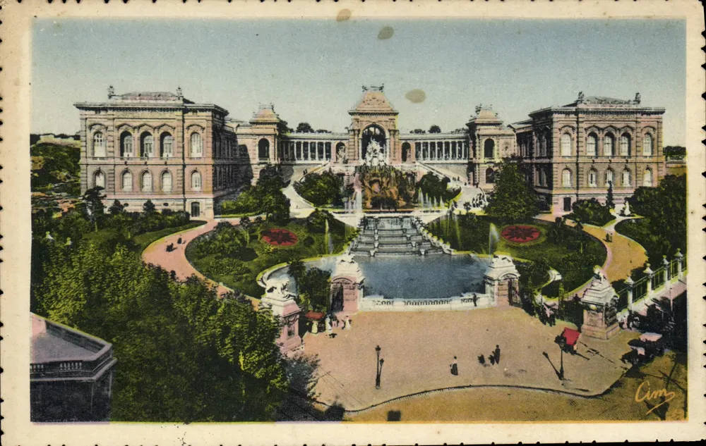 Marseille — O Palácio Longchamp — Héliogèate Combier Macron - Frente
