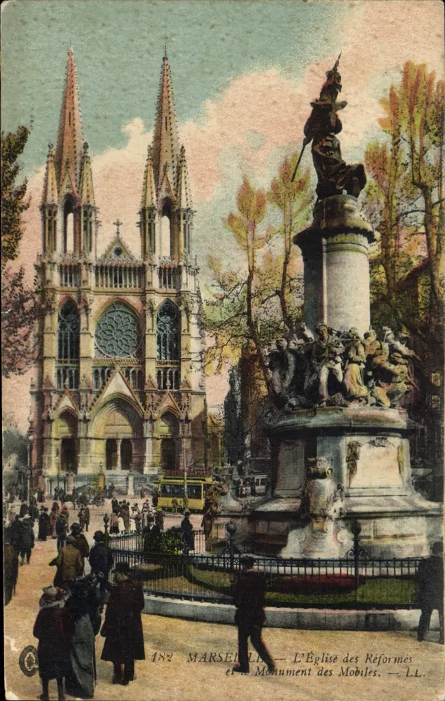 Marseille — Die Reformierte Kirche und das Denkmal der Mobiles — LL, n°182 - Vorderseite