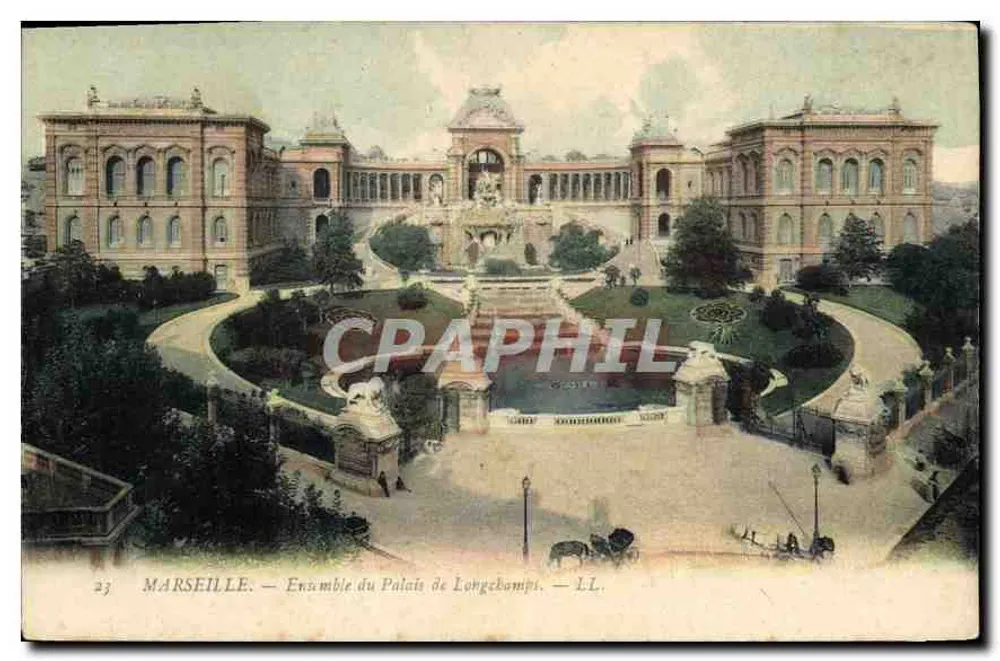 Marselha — Conjunto do Palácio de Longchamp — LL - Frente