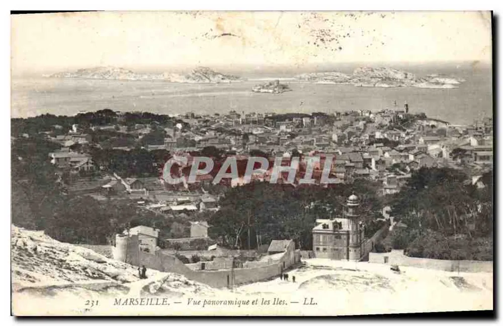 Marseille — Panoramablick und Inseln — LL. — N° 231 - Vorderseite