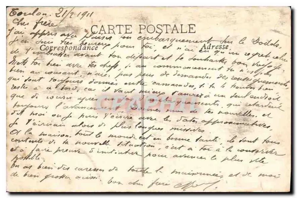 Marselha — A Corniche — Edição das Novas - Verso