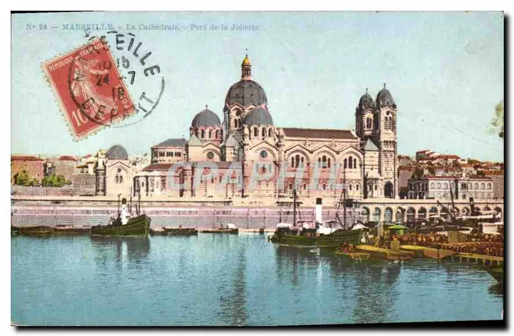 Marselha — A Catedral — Porto de La Joliette — Editor: Cartes Méliès, n° 84 - Frente