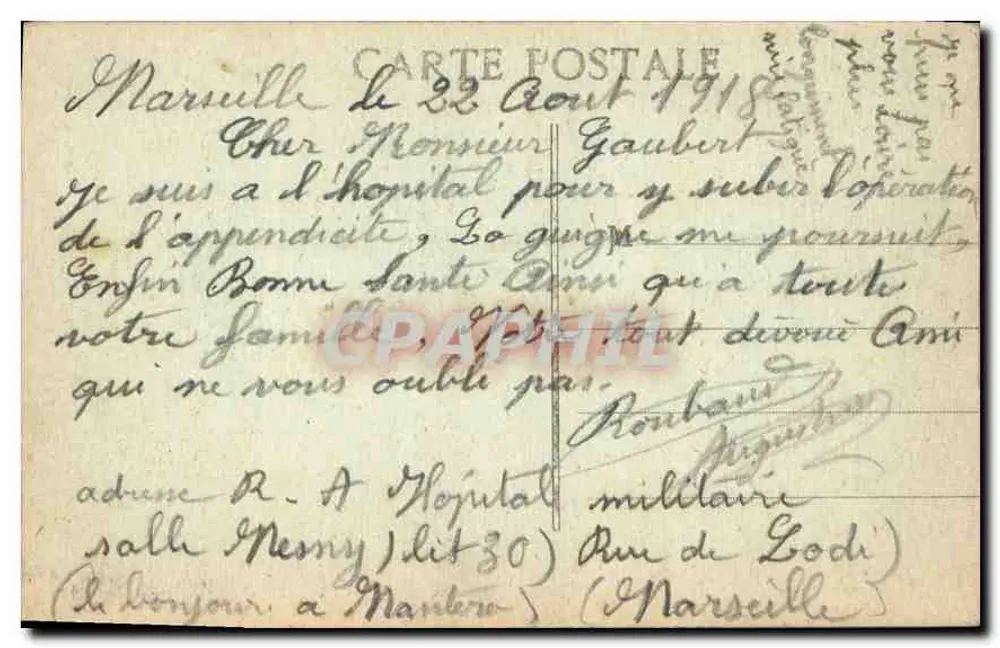 Marselha - Fontaine Cantini - Z Z. - Verso