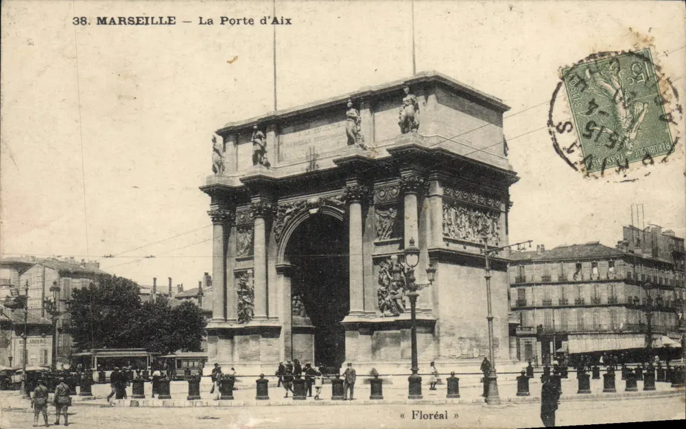 Marselha — A Porta de Aix — Editor Floréal, n°38 - Frente