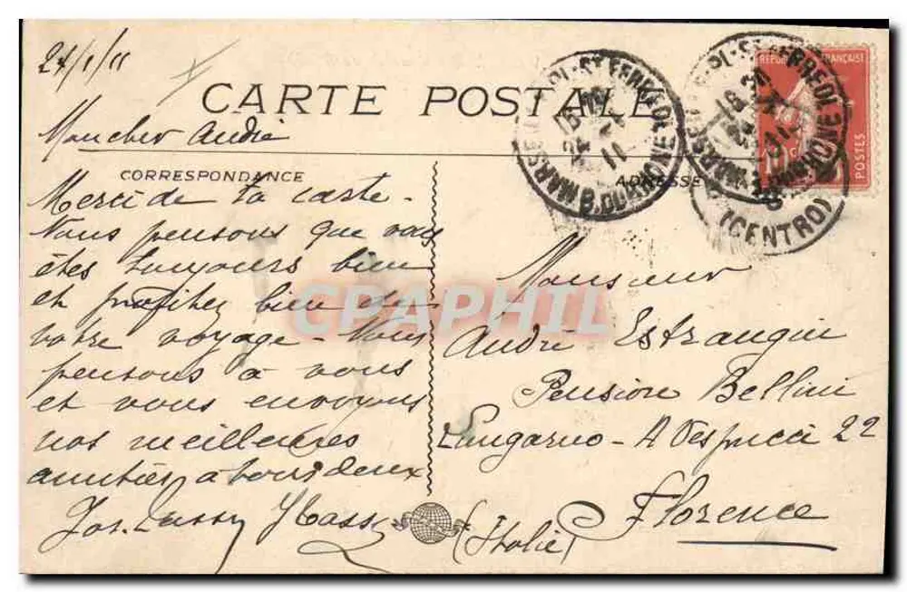 Marseille — Pôr do Sol — editor desconhecido, n° 67 - Verso