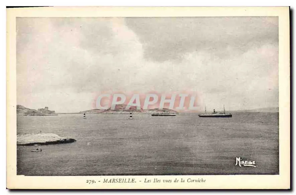 Marselha - As ilhas vistas da Corniche - Mireille, n°279 - Frente