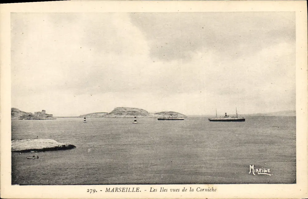 Marseille — As Ilhas vistas da Corniche — Mireille, n°2779 - Frente