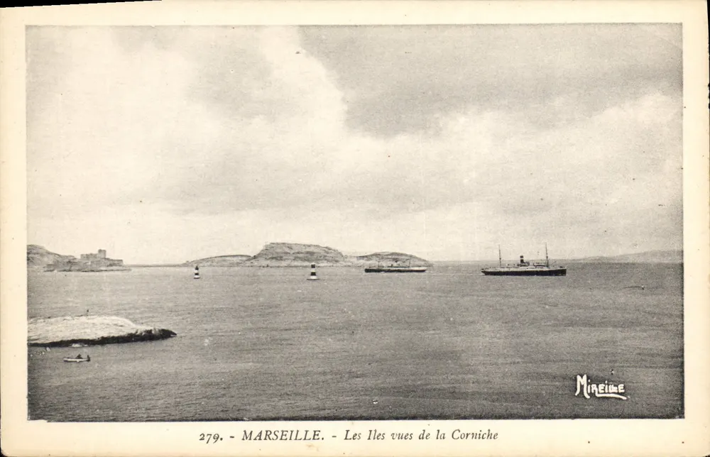 Marselha — As ilhas vistas da Corniche — Mireille, n°279 - Frente