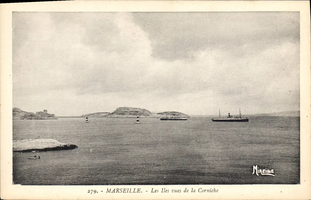 Marselha — As Ilhas vistas da Corniche — Mireille, n°279 - Frente