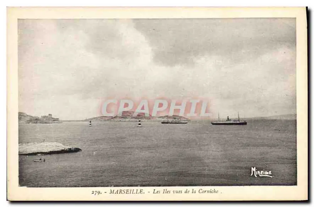 Marseille — De eilanden gezien vanaf de Corniche — Mireine, n° 279 - Voorkant
