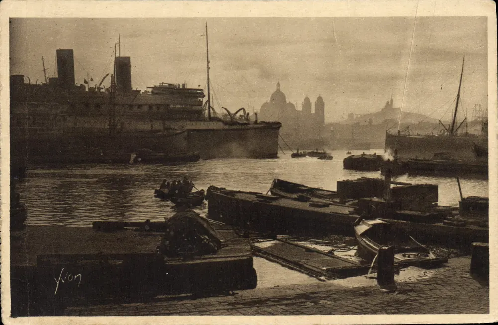 Der Hafen von La Joliette — Marseille — Kunstausgabe YVON - Vorderseite