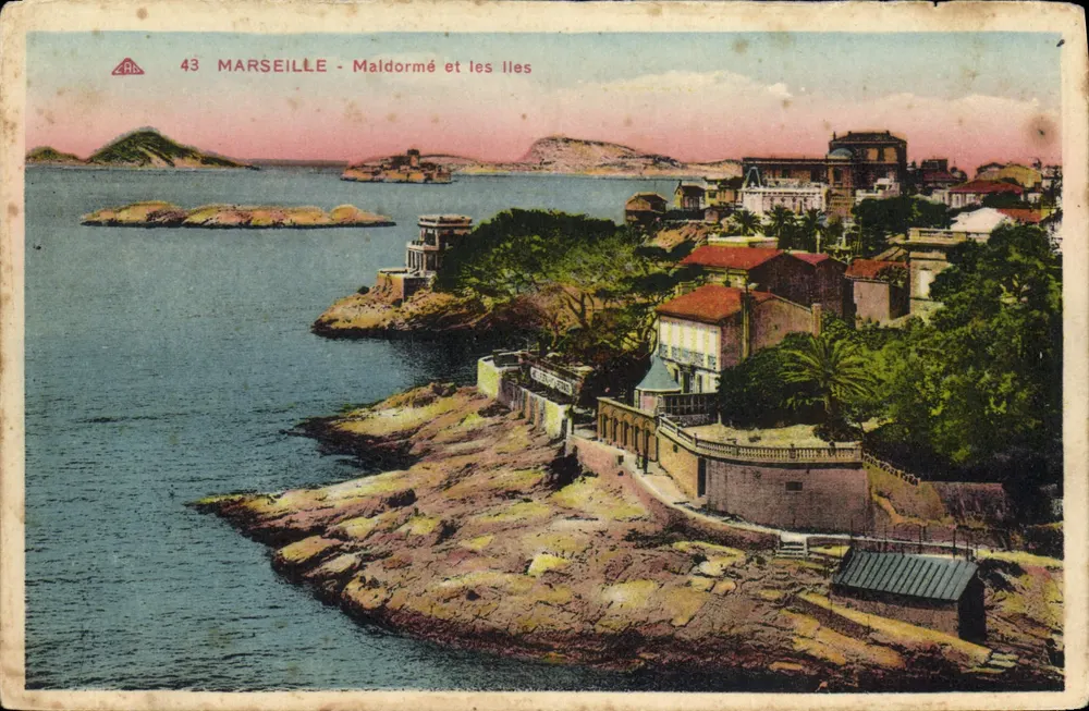 Marselha - Maldormé e as ilhas — editora Cie Alsacienne des Arts Photographiques, n°43 - Frente
