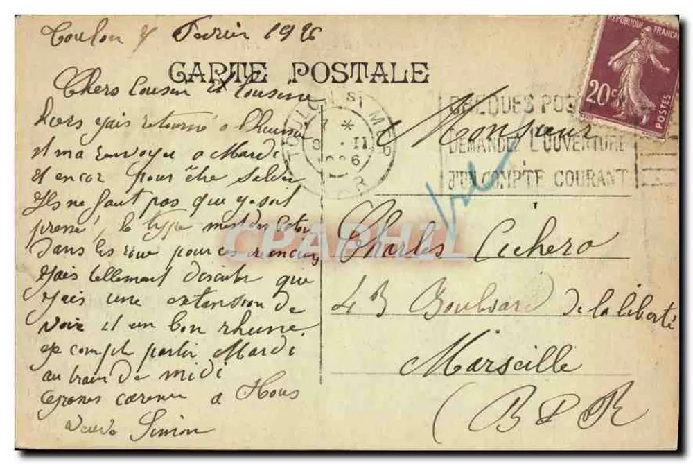Marseille - O Castelo de If — editor não identificado - Verso