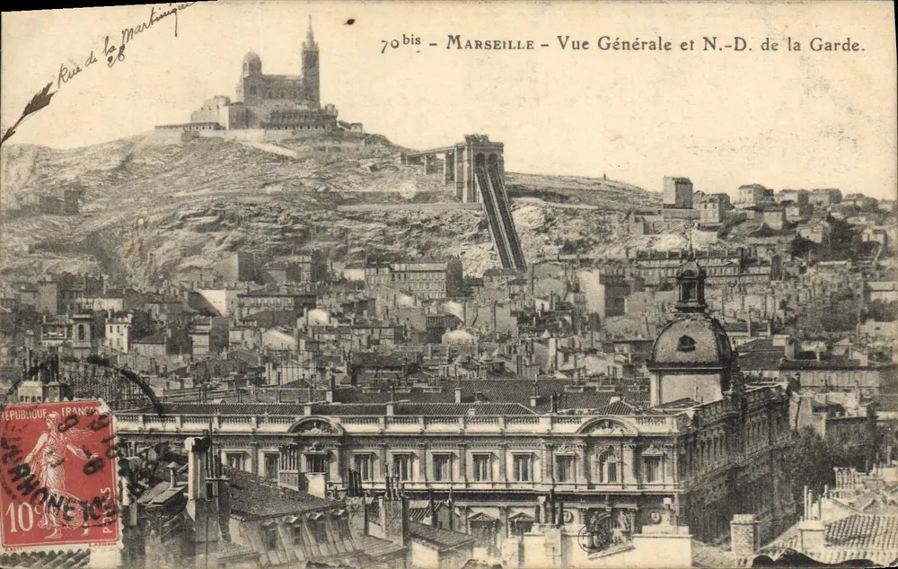 Marseille — Allgemeiner Blick und N.-D. de la Garde — 70bis - Vorderseite