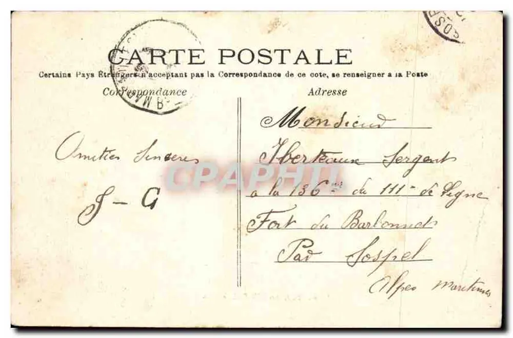 Marselha — Le Prado — Edição Giletta fot. Nice - Verso