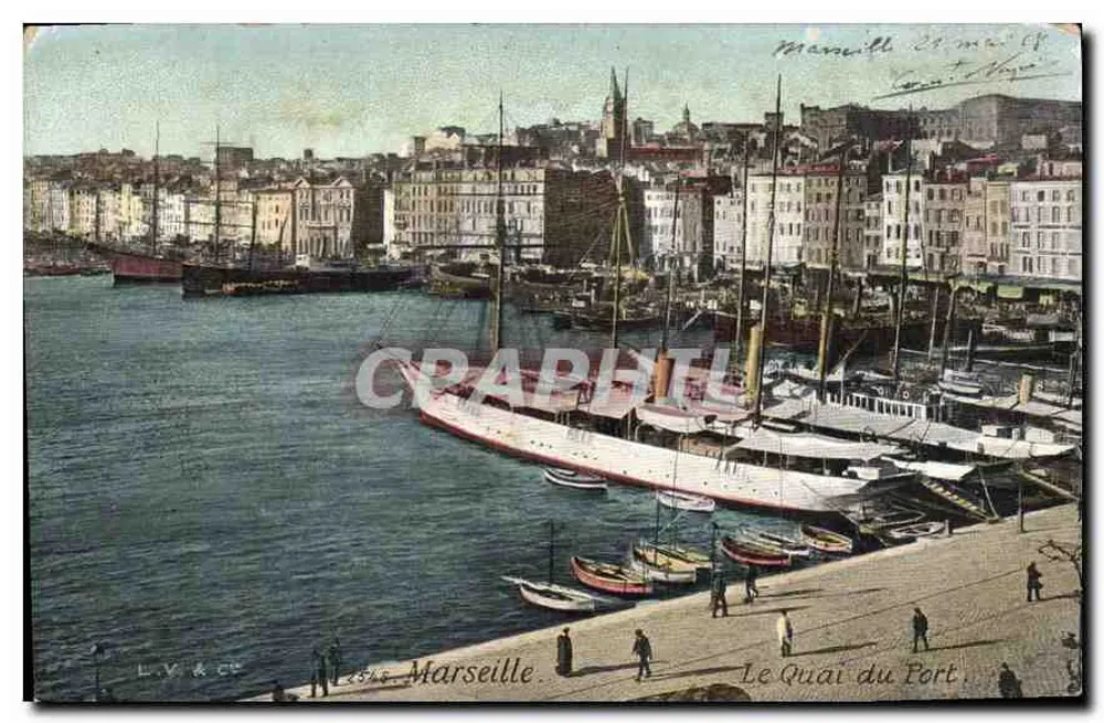 Marseille — Ansicht des Hafens — L.V. & Cie - Vorderseite