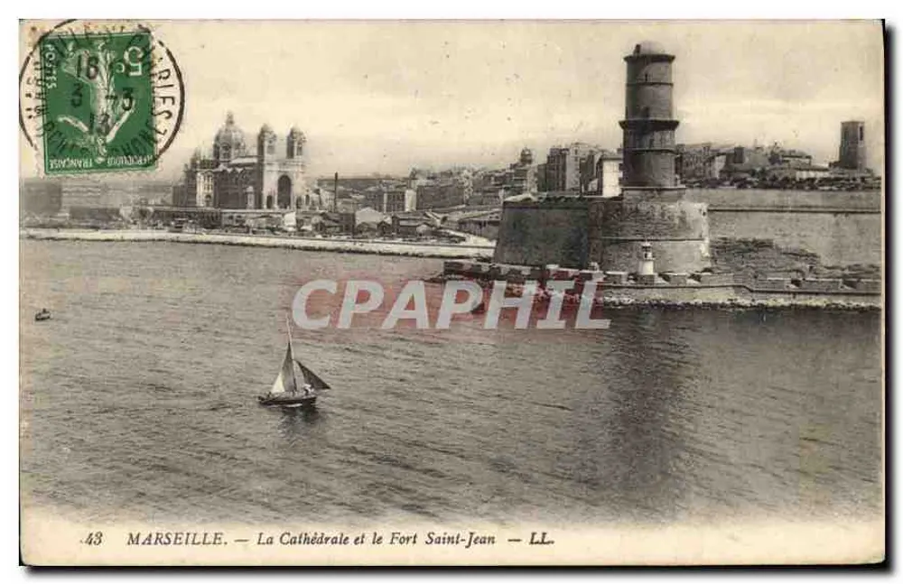 Marseille — Die Kathedrale und das Fort Saint-Jean — LL. n°43 - Vorderseite