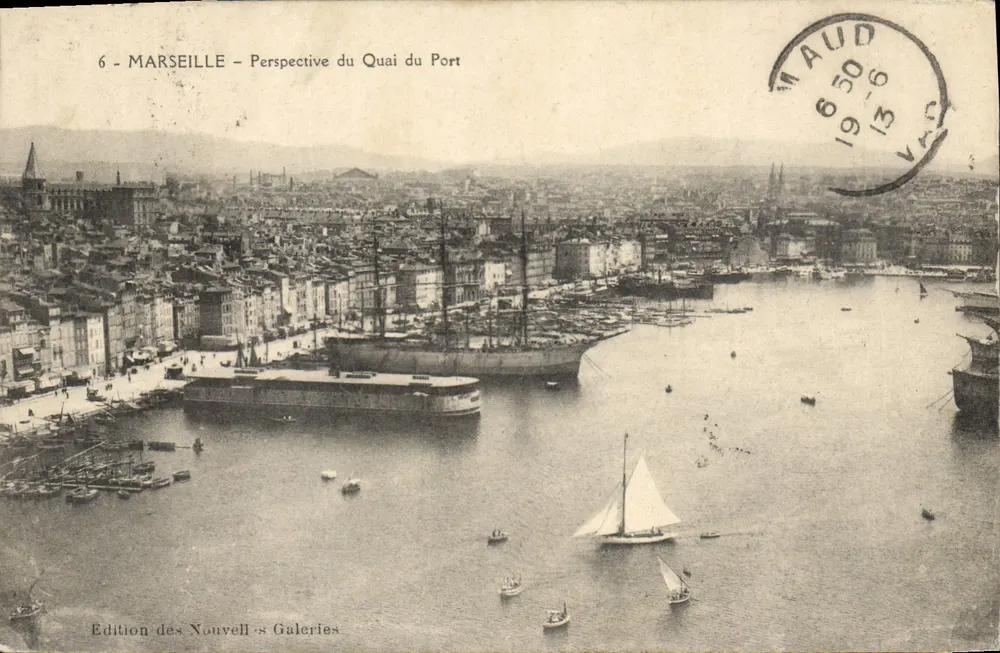 Marseille — Perspektive des Hafendamms — Ausgabe der Nouvelles Galeries - Vorderseite