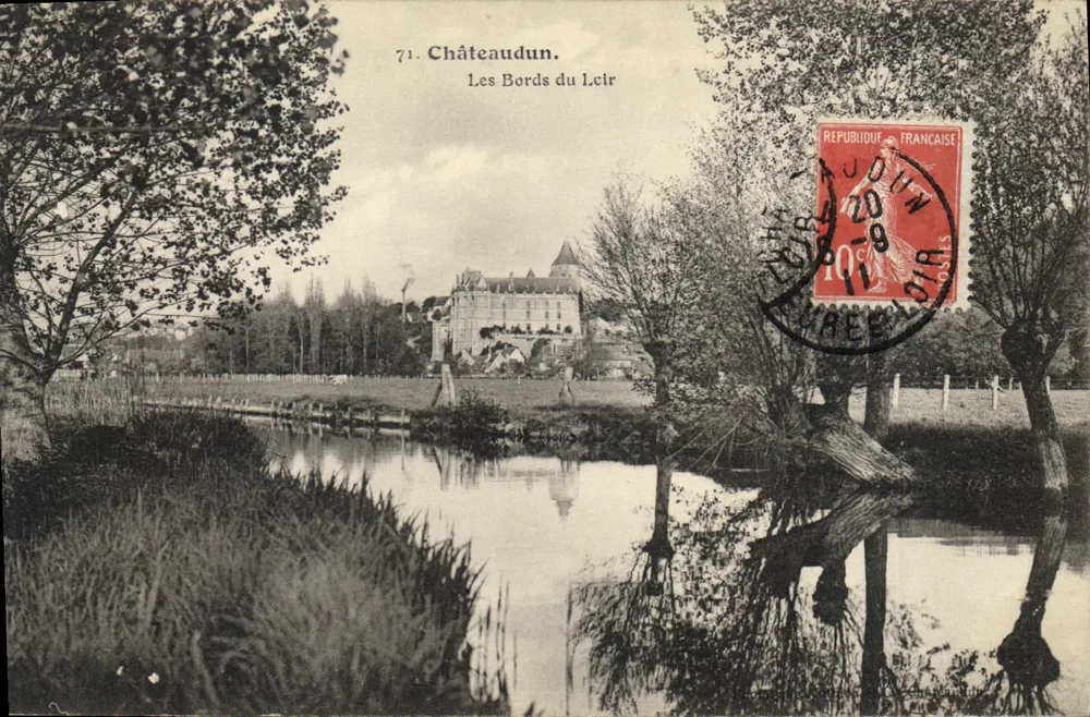 Châteaudun — As margens do Loir — Editor não identificado, n°71 - Frente