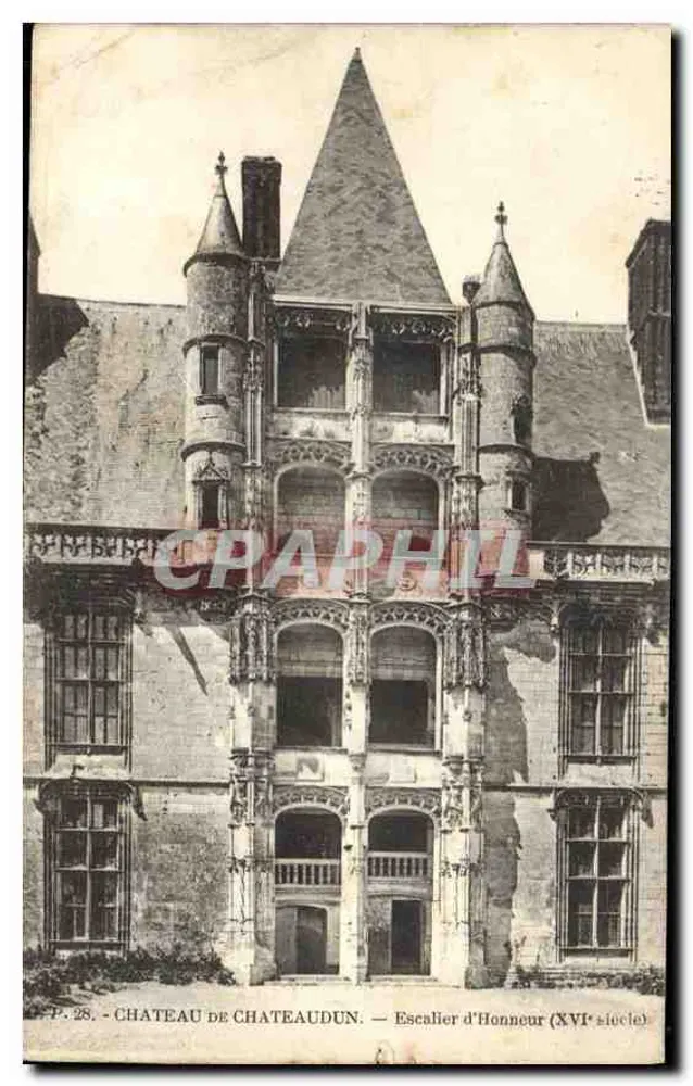 Castelo de Châteaudun — Escada de Honra (século XVI) — P. 28 - Frente