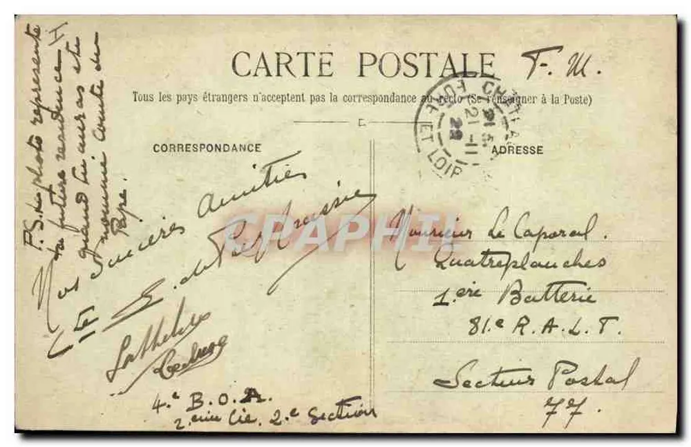 Châteaudun — O Castelo — Fachaça interna do século XVI — Fototipia Châteaudun n°10 - Verso