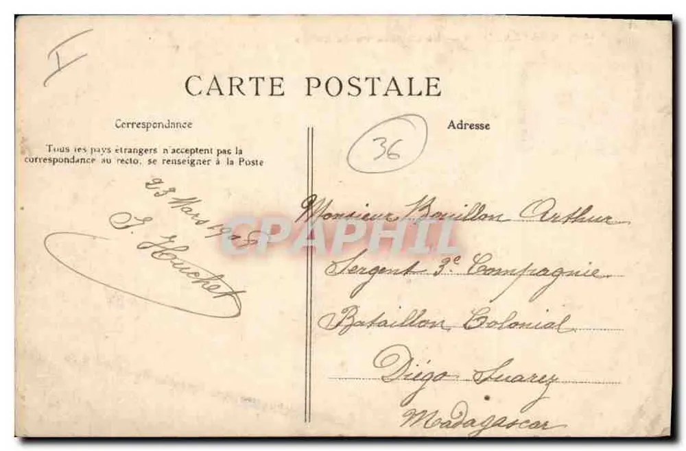 Châteaudun — O Castelo visto do Griffon — Editor não identificado, número de série não visível - Verso