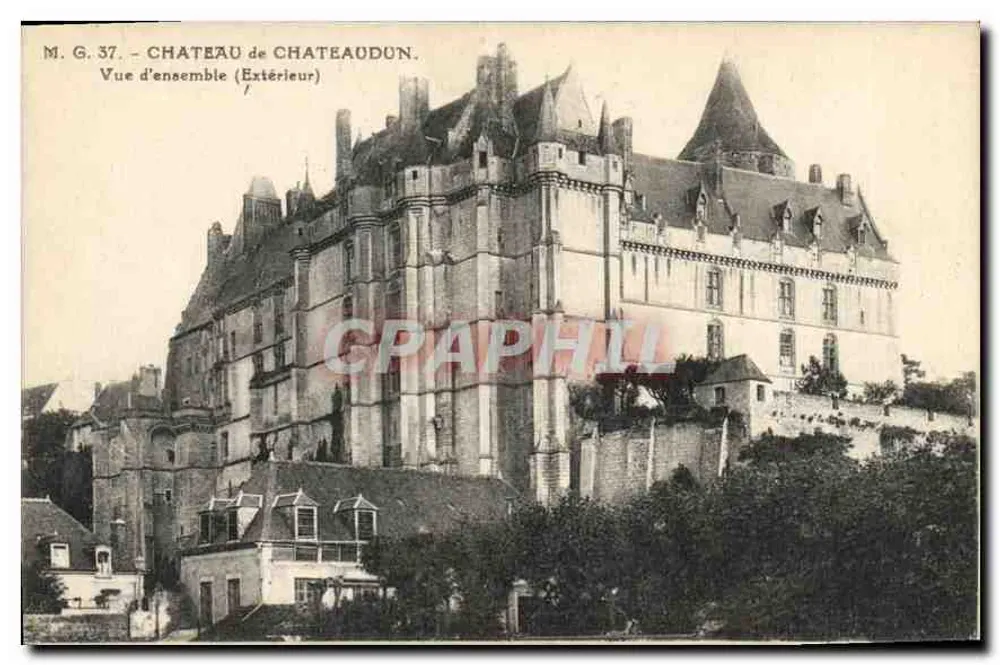 Castelo de Châteaudun — Vista geral (Exterior) — M.G. 37 - Frente
