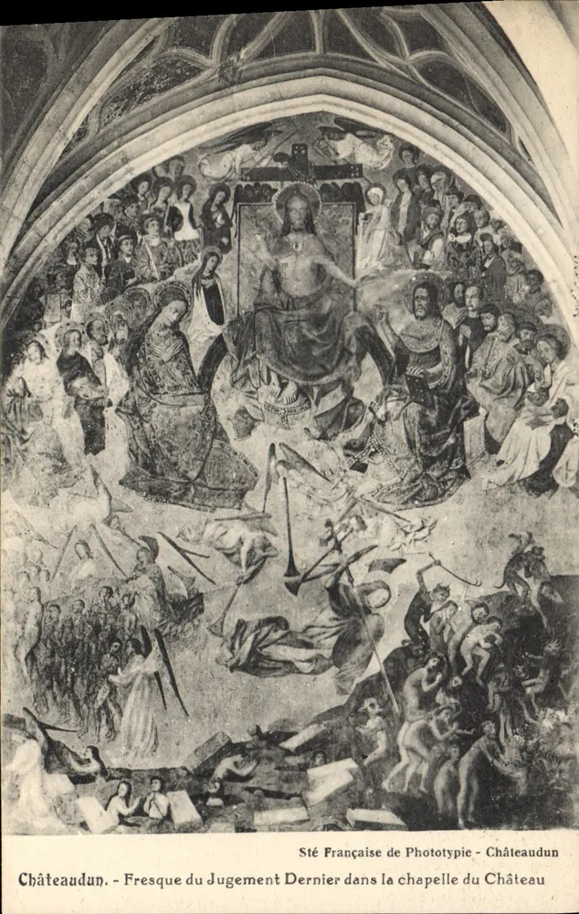 Châteaudun - Fresko des Jüngsten Gerichts in der Kapelle des Schlosses — Sté Française de Phototypie, Châteaudun - Vorderseite