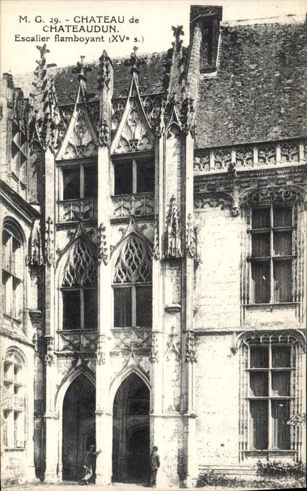 Schloss Châteaudun — Flamboyantes Treppe (15. Jh.) — M.G. 29 - Vorderseite