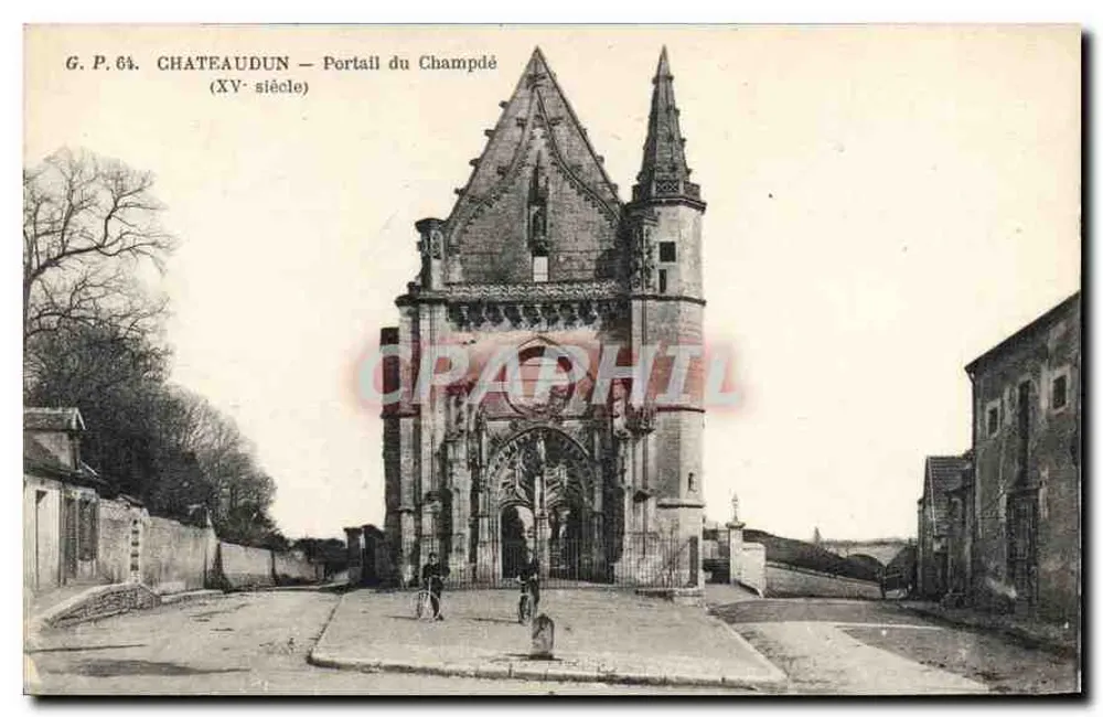 Châteaudun — Portal do Champdé (século XV) — G.P. 64 - Frente