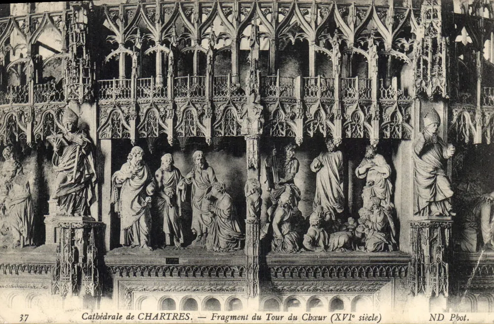 Kathedrale von CHARTRES — Fragment des Chorwegs (16. Jahrhundert) — ND Pbot. - Vorderseite