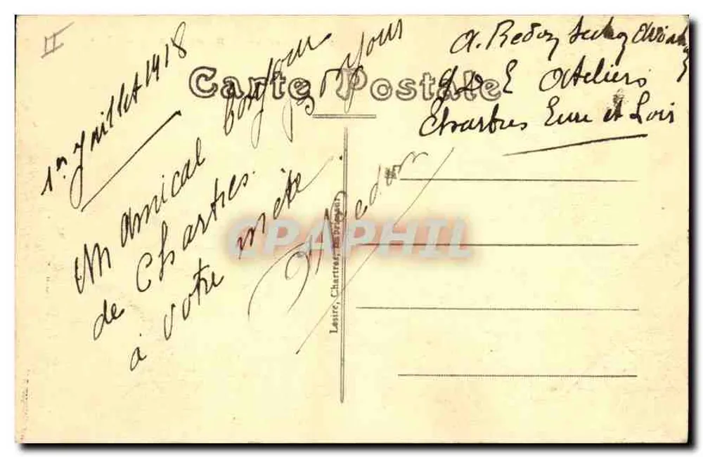 Chartres — Moulin des Graviers — L. V. — n° 210 - Verso