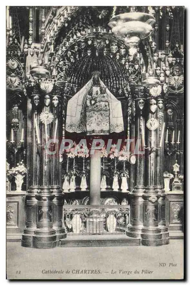 Kathedrale von CHARTRES — Die Jungfrau vom Säulenpfeiler — ND Phot - Vorderseite