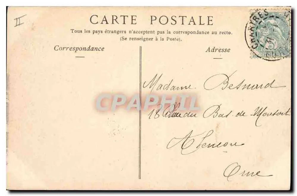 Chartres — A Porta Guillaume — Coleções ND Phot - Verso