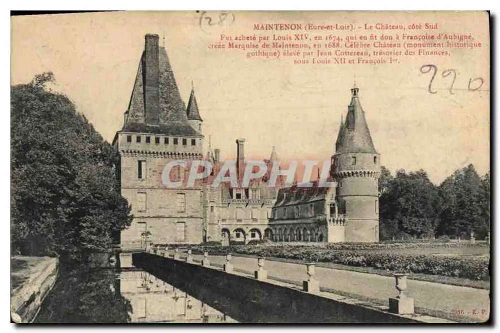 Maintenon (Eure-et-Loir) — Het Kasteel, zuidkant — E.P. n° 2016 - Voorkant