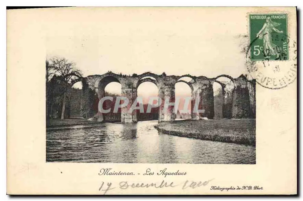 Maintenon - Os Aquedutos — Heliógrafia N.B. Fot. - Frente