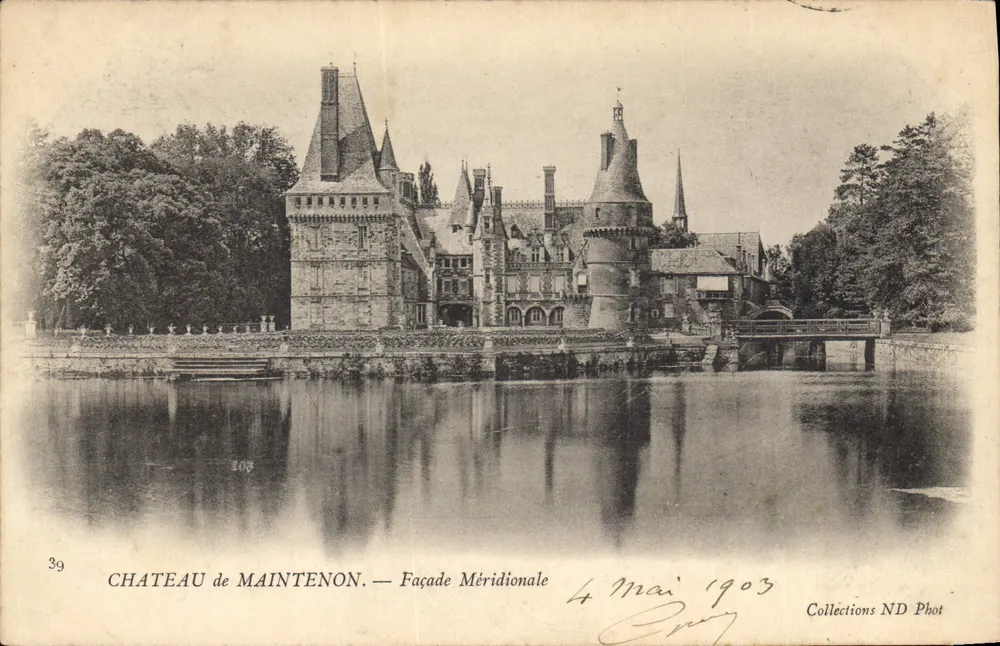 Castelo de Maintenon — Fachada Meridional — Collections ND Phot, n°39 - Frente