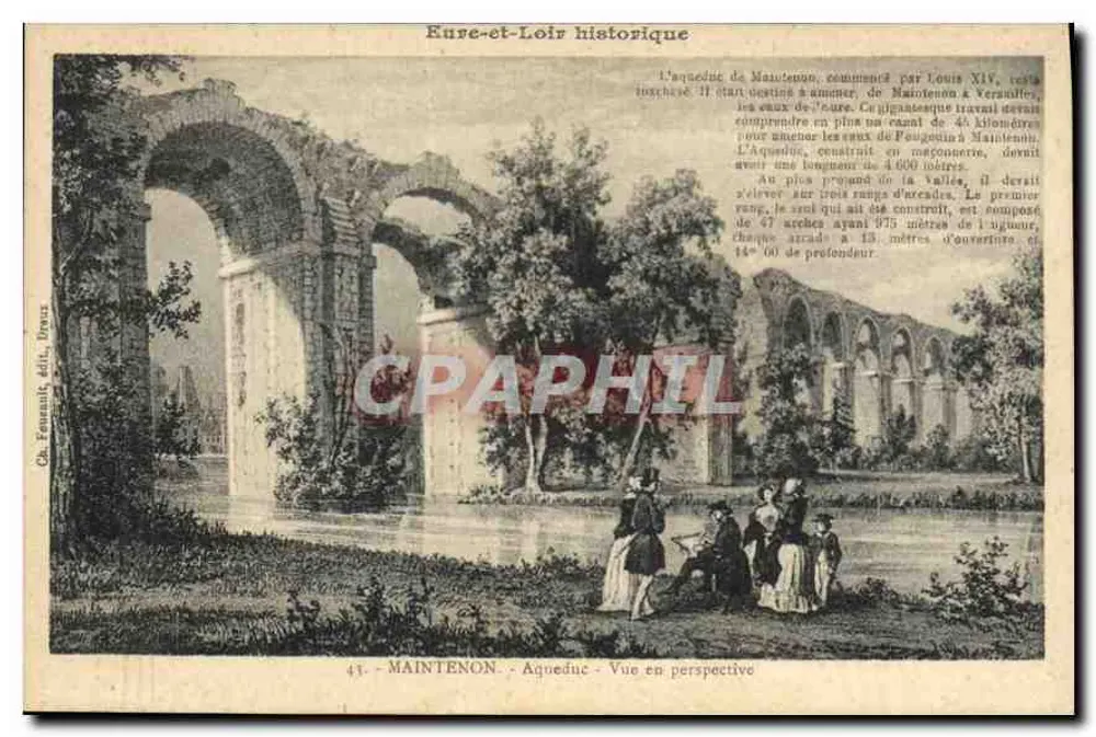 Maintenon - Aquädukt - Perspektivische Ansicht — Verlag Ch. Fournier, Serie 41 - Vorderseite