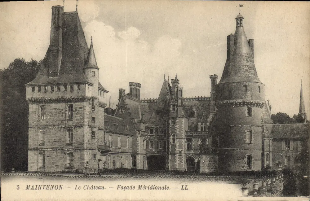 Maintenon — O Castelo — Fachada Meridional — LL - Frente